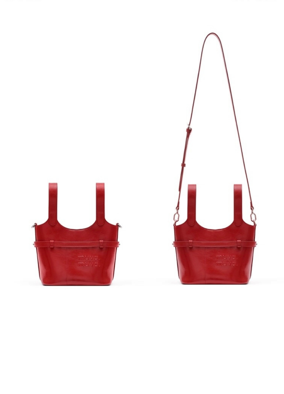 MUVA Leather Mini Bucket Bag