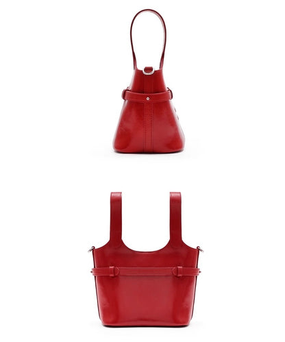 MUVA Leather Mini Bucket Bag