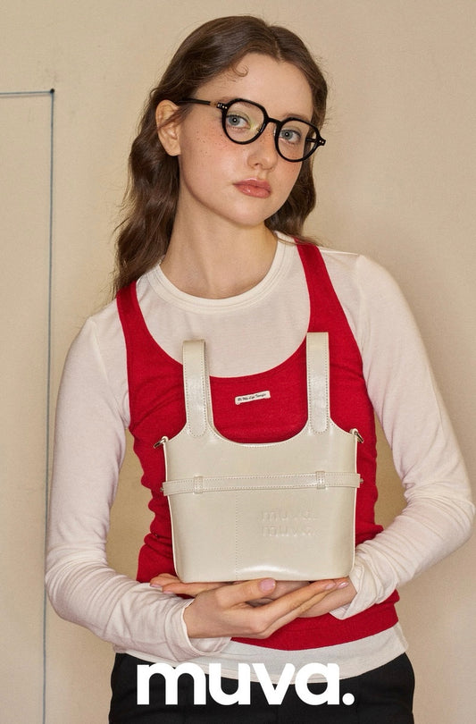 MUVA Leather Mini Bucket Bag