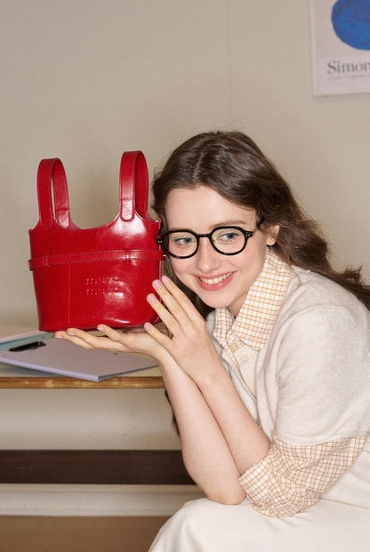 MUVA Leather Mini Bucket Bag