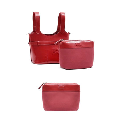 MUVA Leather Mini Bucket Bag