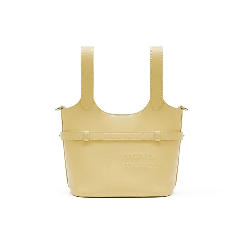 MUVA Leather Mini Bucket Bag