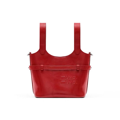 MUVA Leather Mini Bucket Bag
