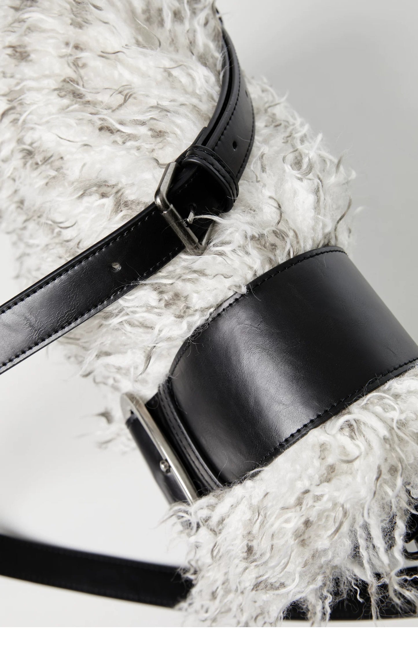 Faux Fur Leather Shoulder Bag