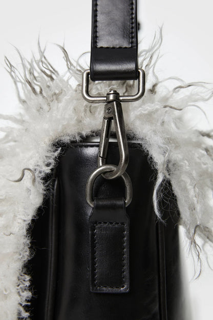 Faux Fur Leather Shoulder Bag